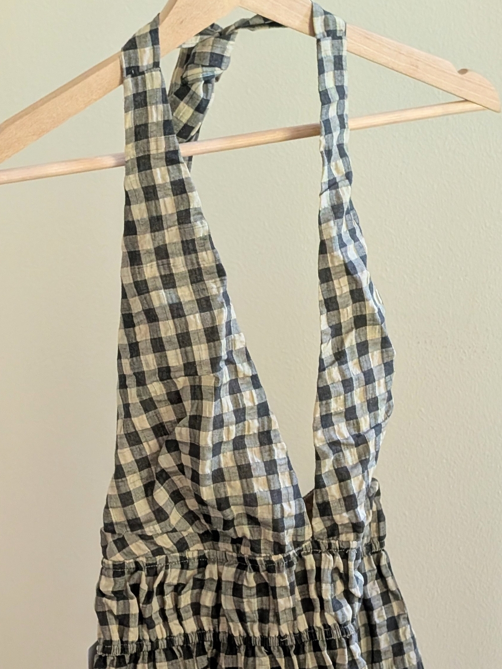 NWT Princess Polly Naomy Halter Flare Mini Dress In Black Check - 8 - Picture 6 of 10